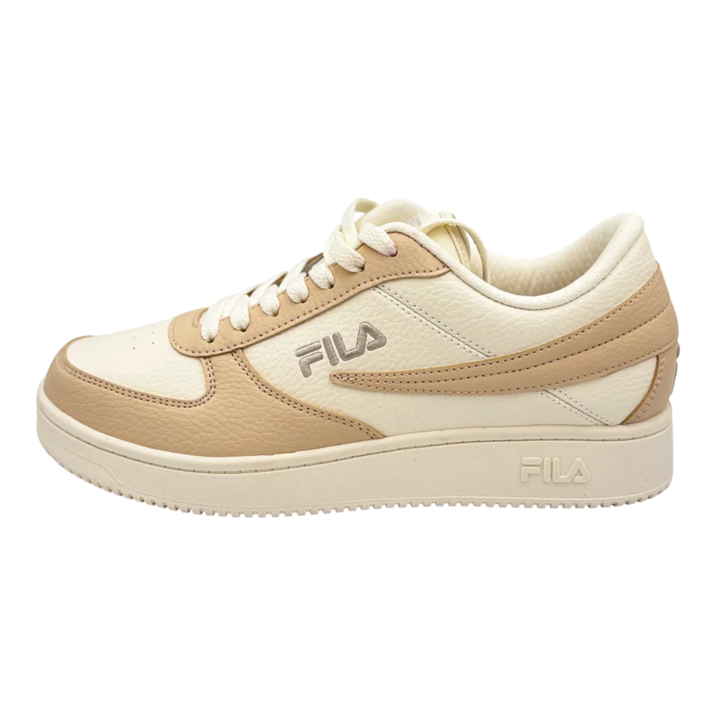 fila a low beige cream sneakers side