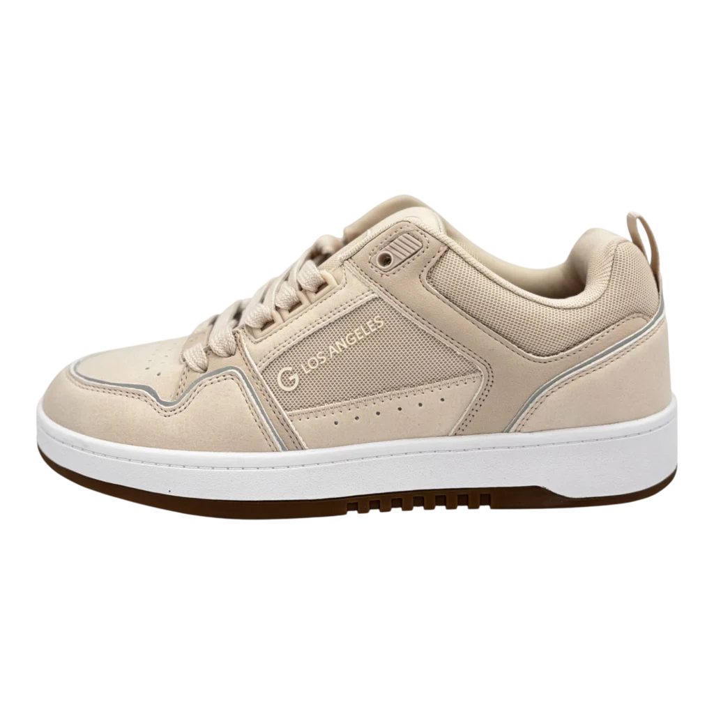 g los angeles beige low top sneakers side