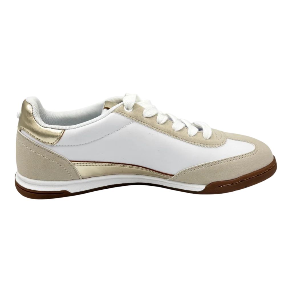 Outsole pattern of G Los Angeles White & Gold sneakers