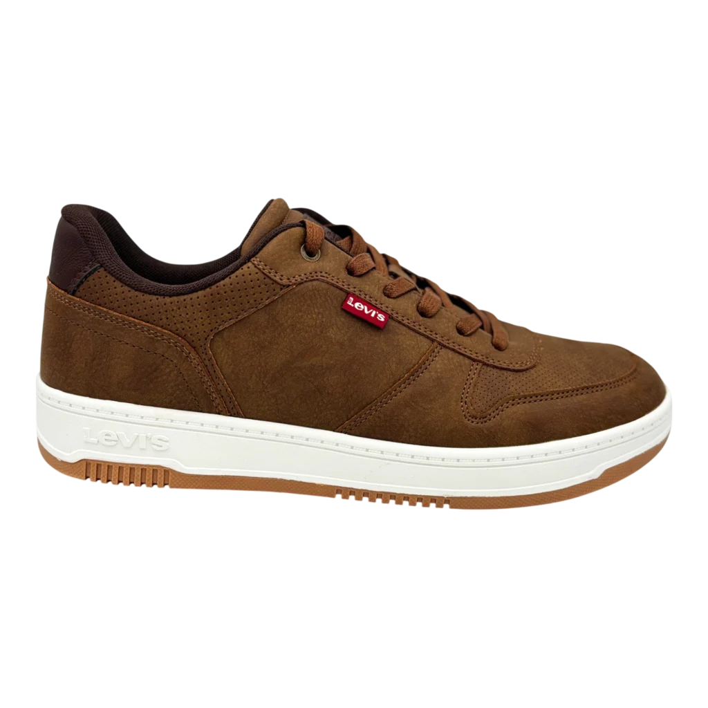 levis mens drive lo sneakers left brown