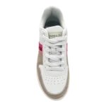 Top view of Levi’s Women’s Drive Lo sneakers showing pink and cement accents
