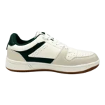 Sideview pattern of Nautica Men’s White & Forest Green Court Sneakers