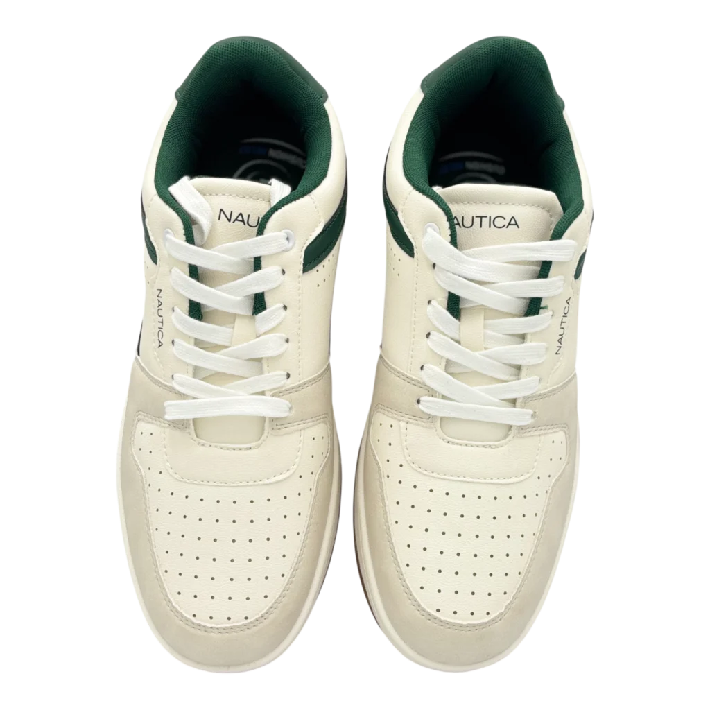 nautica mens forest green casual sneakers top