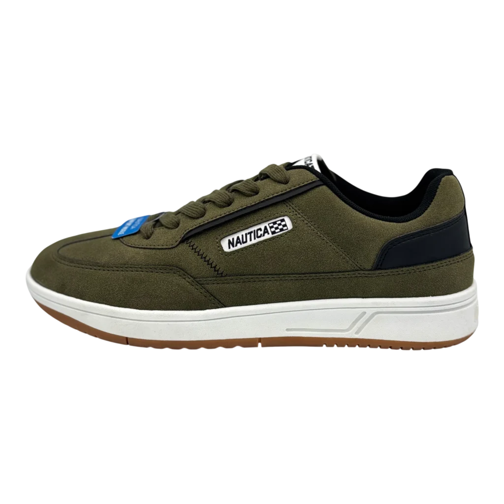 Nautica Men’s Olive Green casual sneakers styled for everyday wear – available at SneakerKali