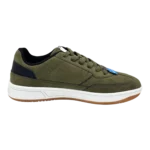 Side profile of Nautica Men’s Olive Green casual sneakers