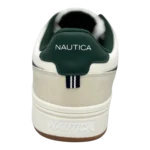 Outsole pattern of Nautica Men’s White & Forest Green Court Sneakers
