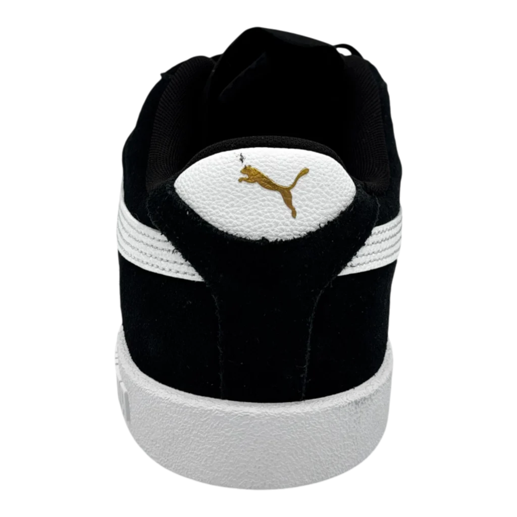 PUMA Club II Era Black and White Suede Sneakers styled for streetwear look – front view