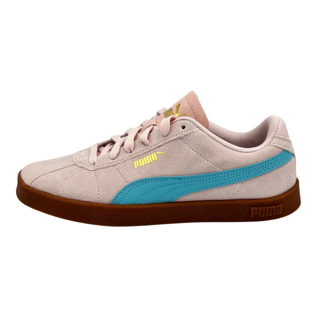 PUMA Palermo Trainer pink and blue suede sneakers – main product view sold by SneakerKali