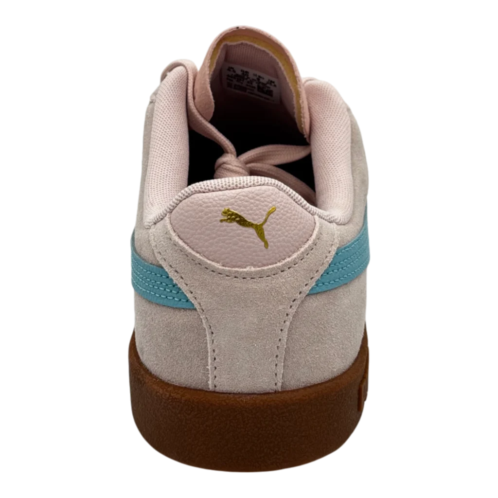 PUMA Palermo Trainer pink and blue suede sneakers styled for retro street wear – SneakerKali