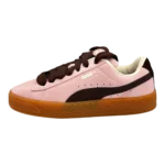 puma suede heart satin pink brown gum sneakers lifestyle sneakerkali