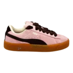 puma suede heart satin pink brown gum sneakers main sneakerkali