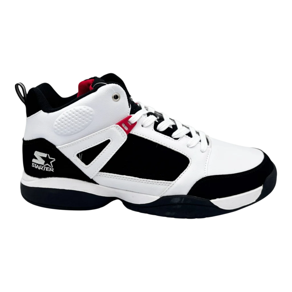 starter breakaway mid mens white sneakers side