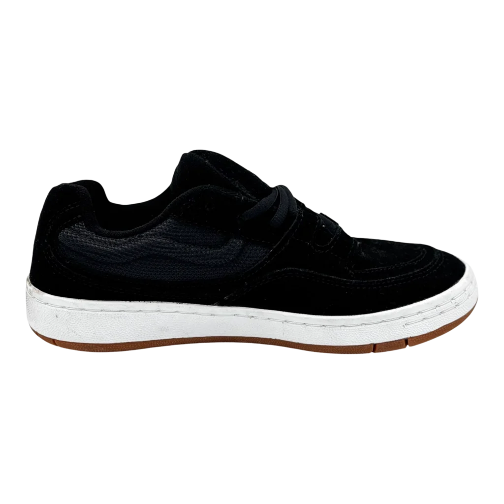Side left view of Vans Speed LS Men’s Black skate sneakers
