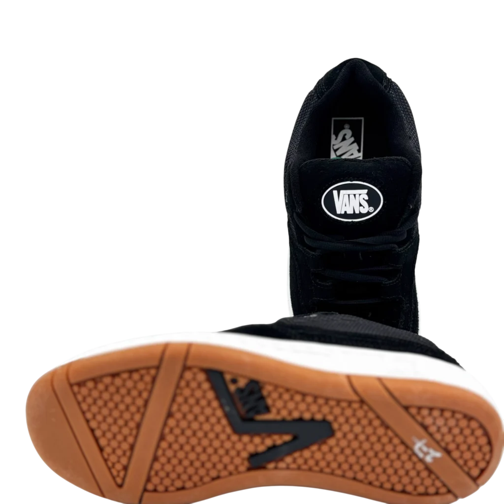 vans speed ls mens black skate sneakers sole1