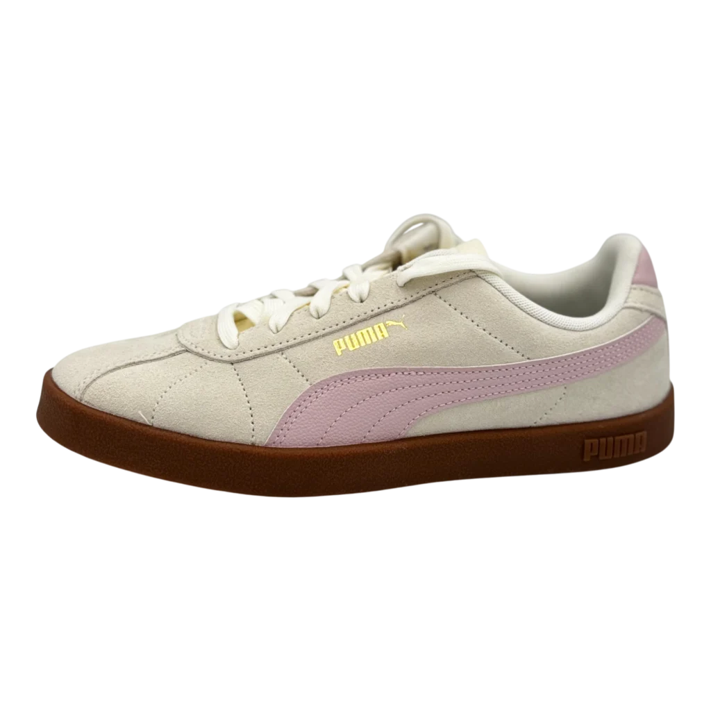 PUMA Palermo Beige & Pink Suede Sneakers styled for retro streetwear – SneakerKali
