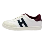 tommy hilfiger lerge white navy sneakers lifestyle left
