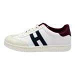 Side view of Tommy Hilfiger Lerge Men’s White & Navy Sneakers