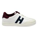tommy hilfiger lerge white navy sneakers side