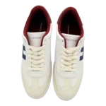 Tommy Hilfiger Lerge Men’s White & Navy Sneakers styled for casual wear – SneakerKali